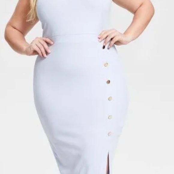 NBW ribbed dusty blue dress - Picture 1 of 7